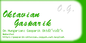 oktavian gasparik business card